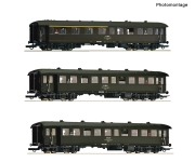 Roco 6200058 - H0 - 3-tlg. Set Personenwagen ex DRG, PKP, Ep. IV